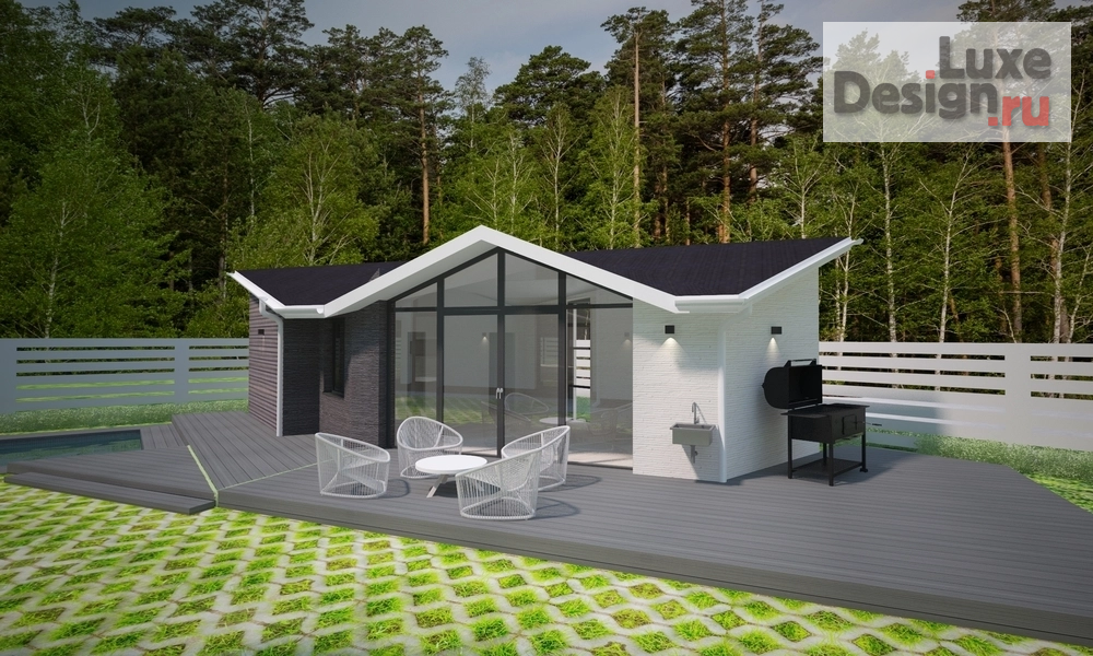 Частная архитектура "Баня на ул. Цветочная в с. Прохладное" (фото 1)