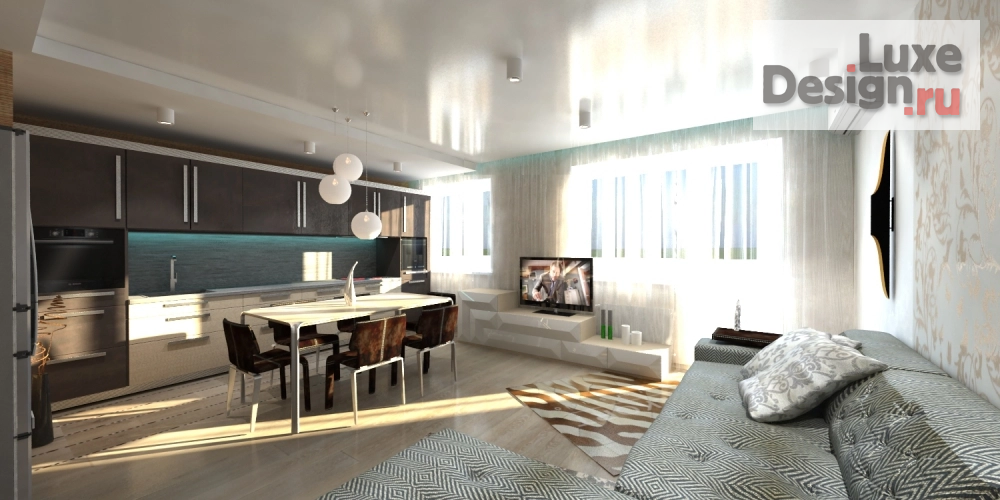 Дизайн интерьера четырехкомнатной квартиры "Интерьер квартиры по ул. Давыдова, 29а /2013 г/" (фото 1)