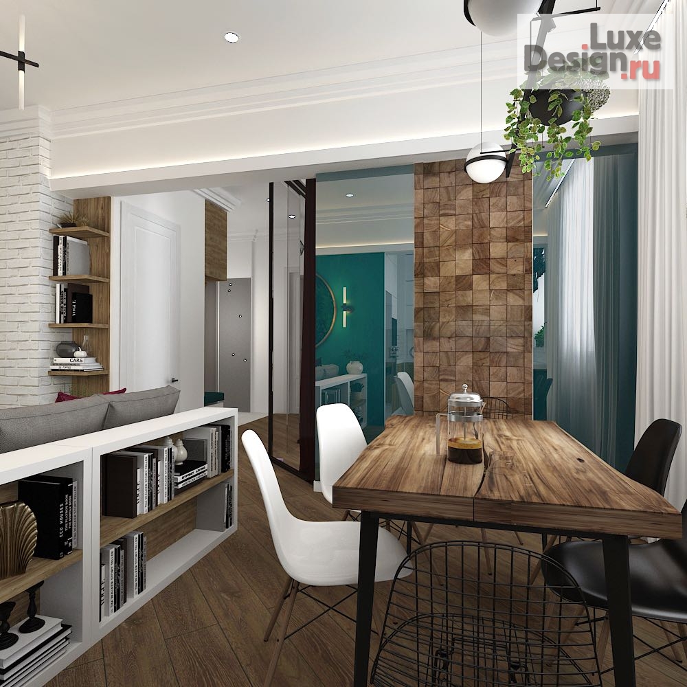 Дизайн интерьера трехкомнатной квартиры "Старый фонд «Эклектика»" (фото 7)