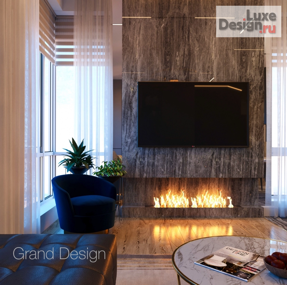 Дизайн интерьера трехкомнатной квартиры "Жк Маринист " (фото 8)