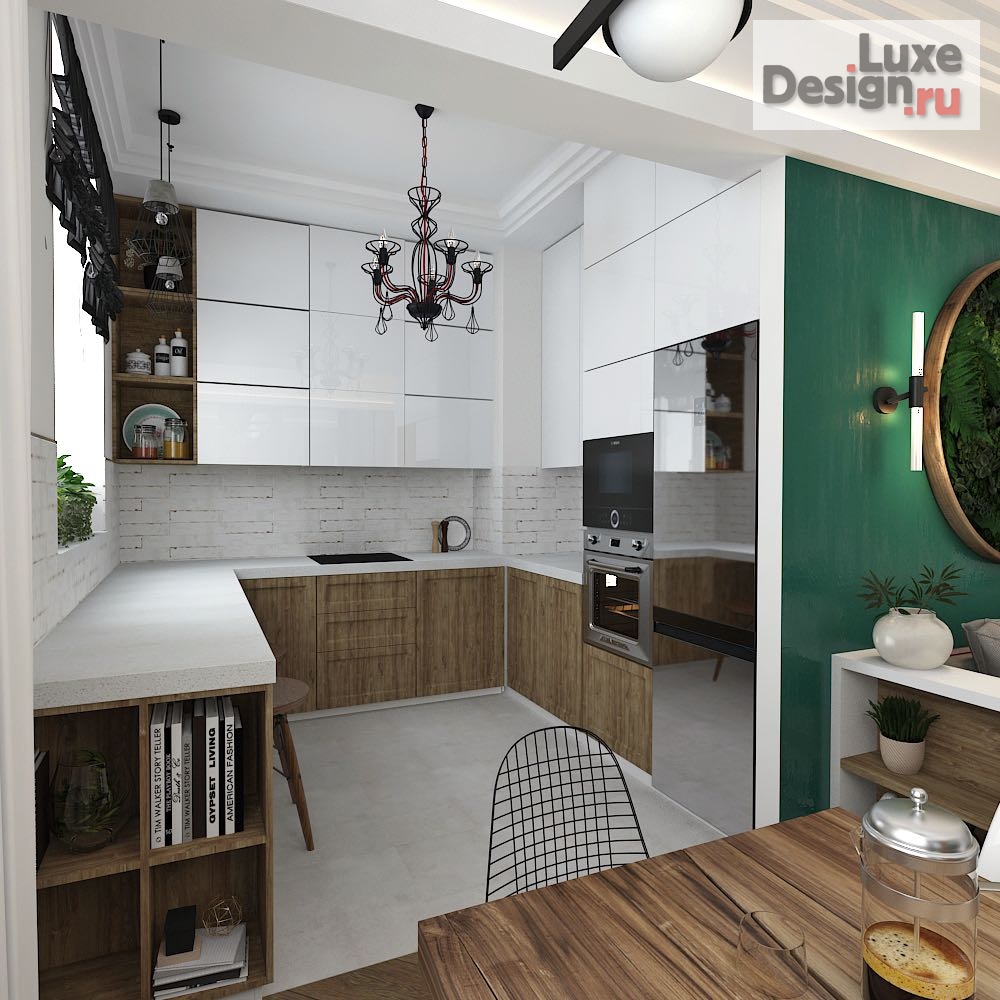 Дизайн интерьера трехкомнатной квартиры "Старый фонд «Эклектика»" (фото 6)