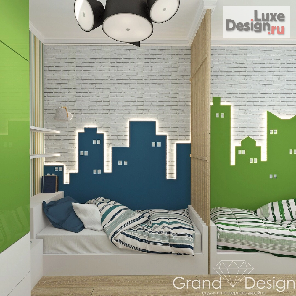 Дизайн интерьера комнаты "Детская «Сити»" (фото 2)