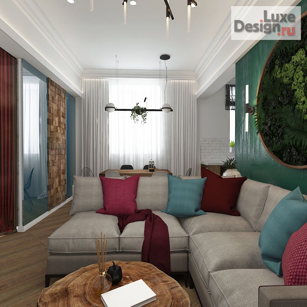 Дизайн интерьера трехкомнатной квартиры "Старый фонд «Эклектика»" (фото 5)