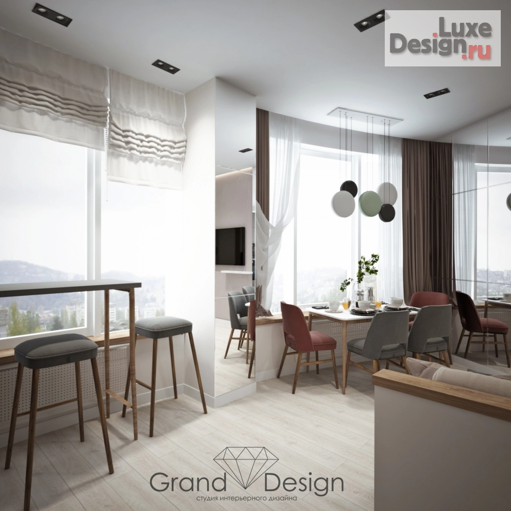 Дизайн интерьера трехкомнатной квартиры "ЖК Бригантина «Зефир»" (фото 4)