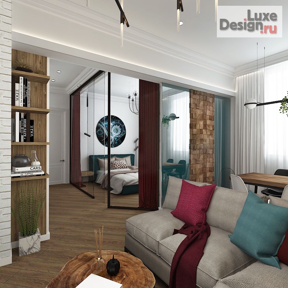 Дизайн интерьера трехкомнатной квартиры "Старый фонд «Эклектика»" (фото 4)