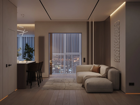 Дизайн интерьера квартир во Владивостоке "Роскошь и минимализм в ЖК Дом на Зеленом Бульваре"