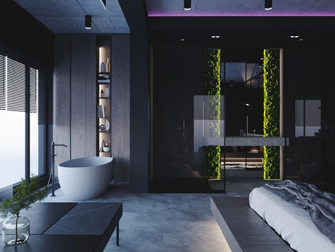 Дизайн интерьера однокомнатной квартиры во Владивостоке "Дизайн-проект в ЖК Аквамарин"